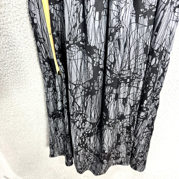 Marc Jacobs‎ Sleeveless Silk Maxi Dress Blue Geometric Paint Splatter Boho Sz 8 - Picture 6 of 6